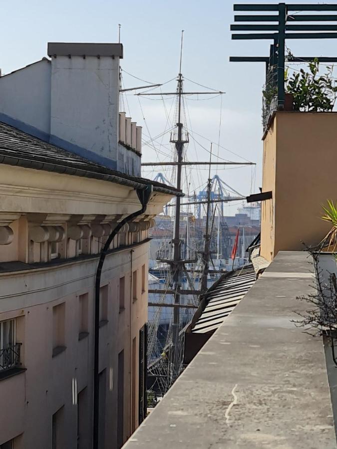 Doge Cambiaso- Davanti All'Acquario - Grande Terrazza Privata - Palazzo Nobiliare Storico Genoa Luaran gambar