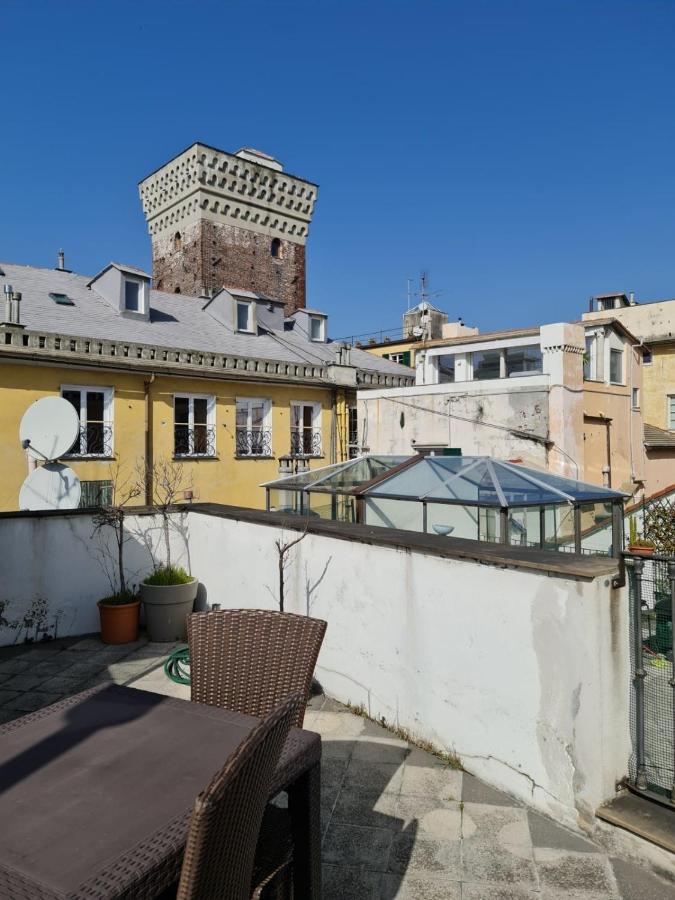Doge Cambiaso- Davanti All'Acquario - Grande Terrazza Privata - Palazzo Nobiliare Storico Genoa Luaran gambar